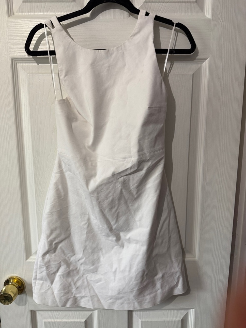 Zara White Sleeveless Mini Sheath Dress